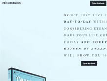Tablet Screenshot of drivenbyeternity.com